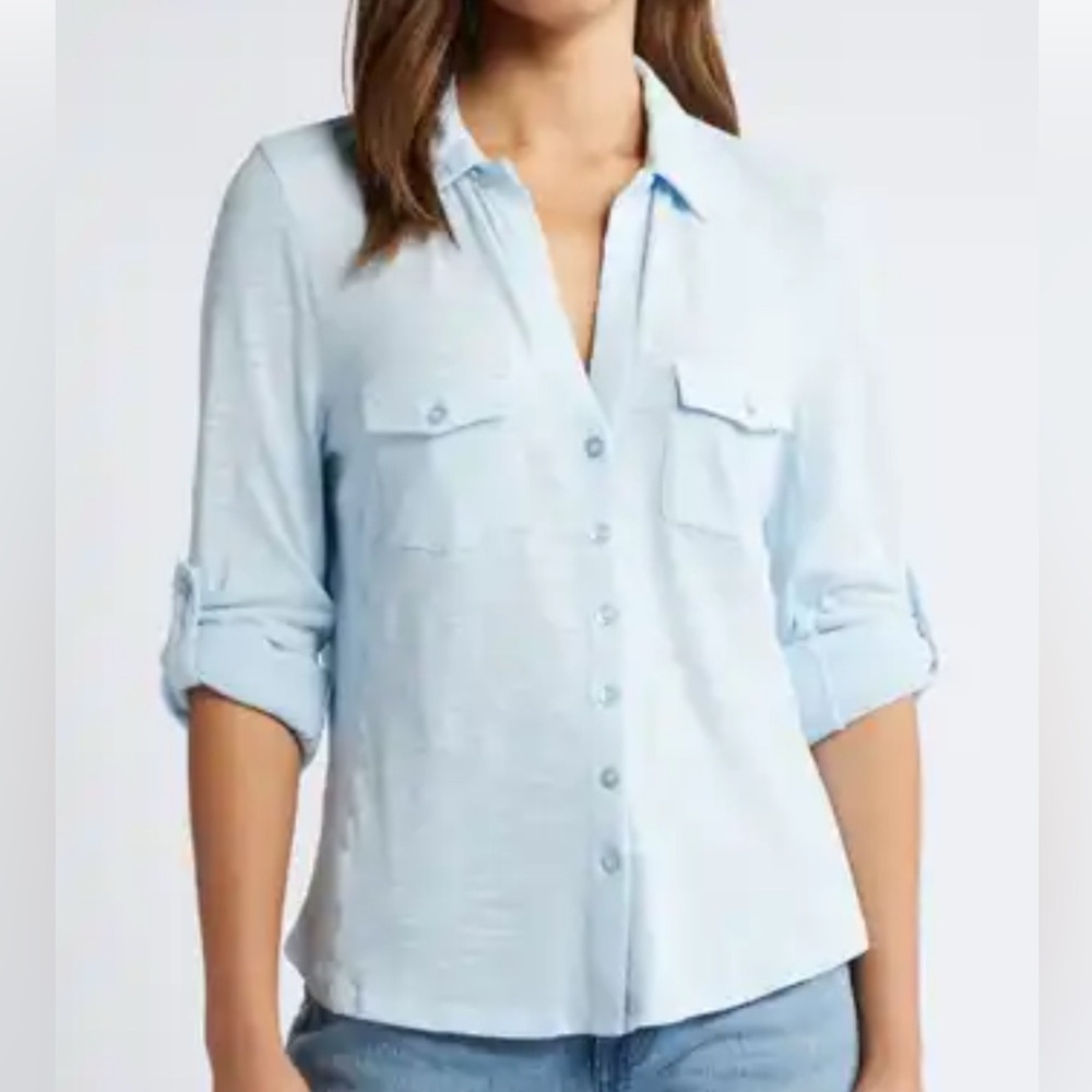 Azul Roll Tab Knit Shirt
